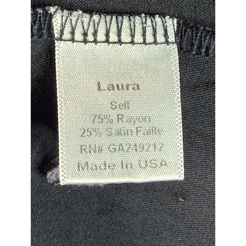 PJ Harlow Laura Tank Navy Blue Womens Large Satin Cami Lightweight Relaxed USA - Picture 9 of 10